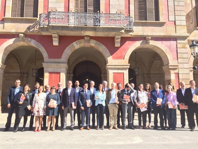 Los diputados de C's en el Parlament