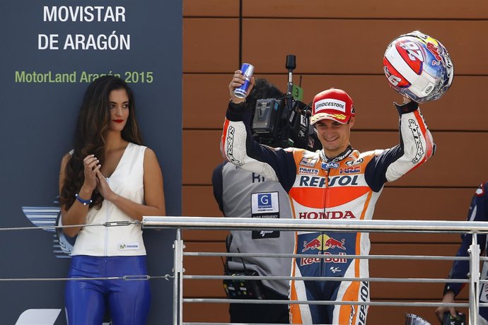 GP Áragon, Dani Pedrosa, podium 