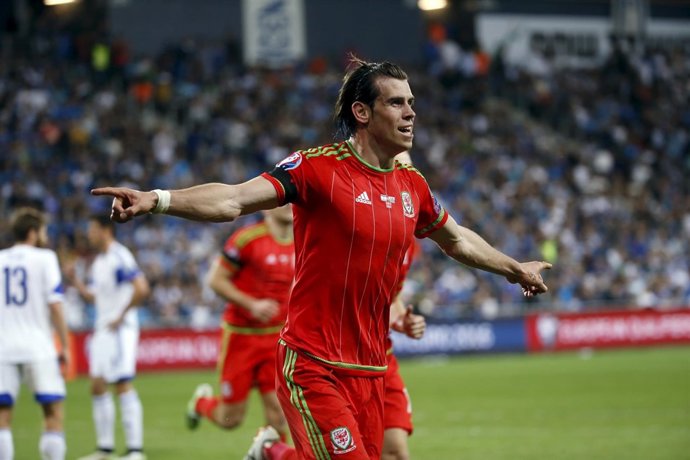 Gareth Bale con la selección de Gales