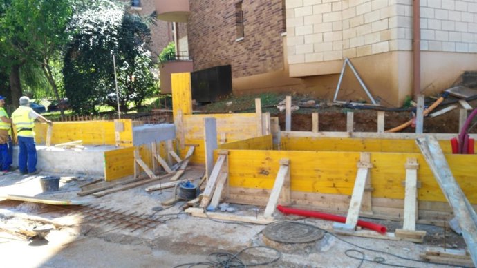 Obras para realizar el muro