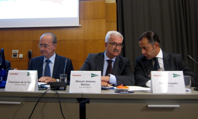 El alcalde de Málaga, De la Torre, y Jiménez Barrios en Málaga