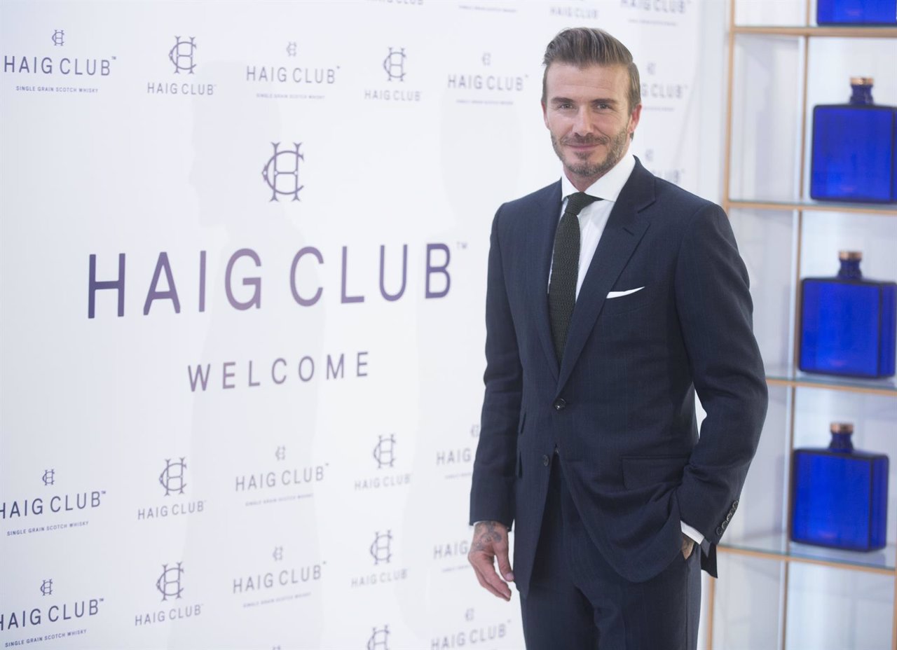 David Beckham visita la capital de España para promocionar un güisqui