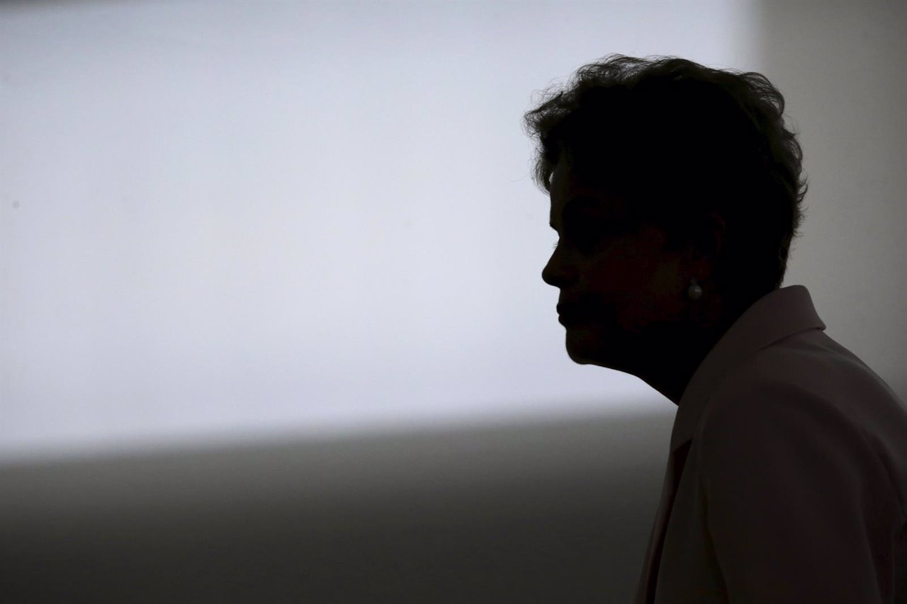 Brazil's President Dilma Rousseff attends a reception ceremony at the Planalto P