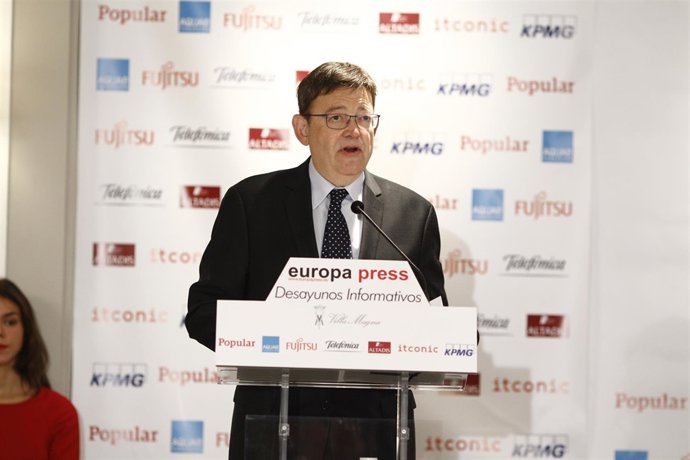 Ximo Puig, presidente de la Comunidad Valenciana, en los Desayunos de Europa Pre