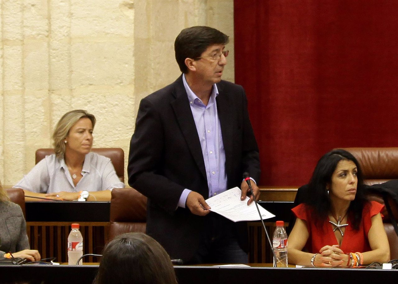 Juan Marín, en la sesión de control al gobierno