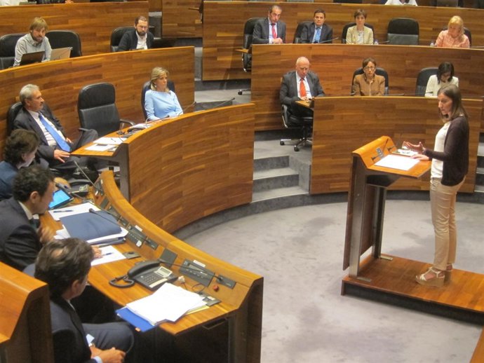 Lucía Montejo en la Junta General del Principado de Asturias