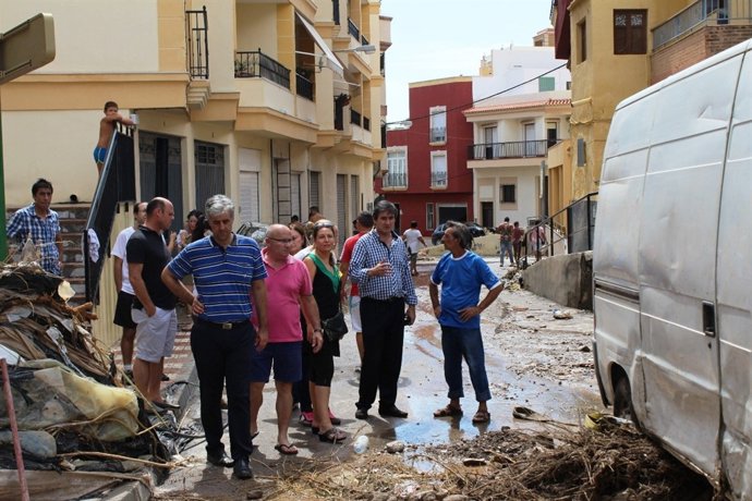Efectos de las lluvias en Adra