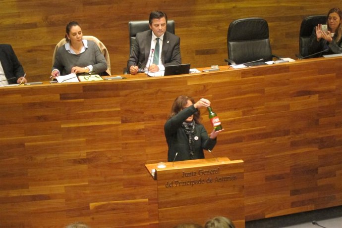 Diputada de Podemos en el Pleno.