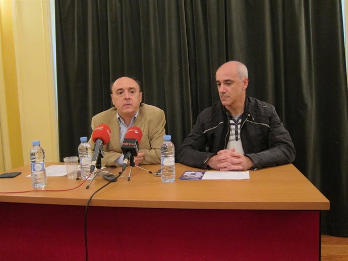 Vicent Egea y Jesús Garisoain, de La Pamplonesa, en la rueda de prensa