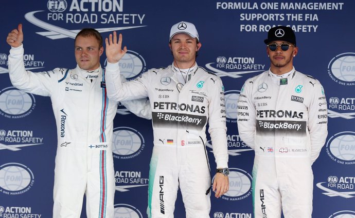 Rosberg Bottas Hamilton pole Rusia