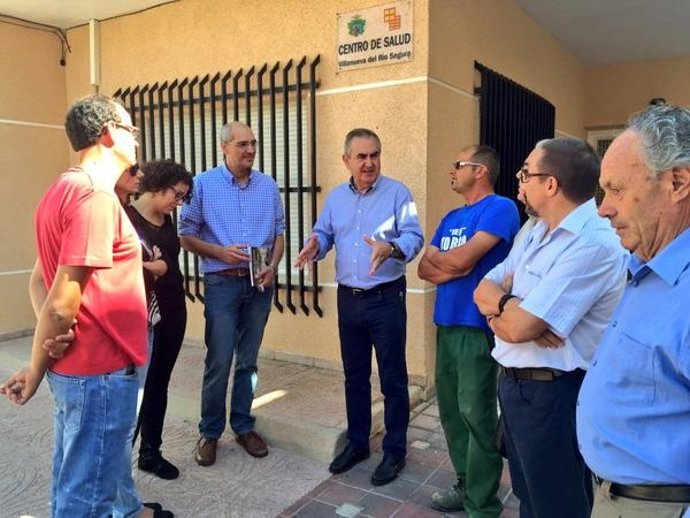 El secretario general del PSOE en la Región de Murcia en Villanueva