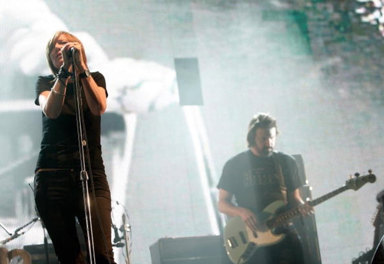 Imagen de los Portishead en un concierto