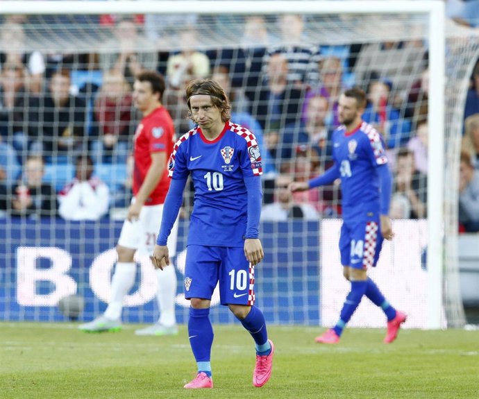 Luka Modric con la selección de Croacia