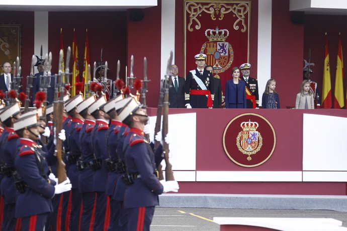 Desfile día de la Hispanidad, 12 de octubre. Reyes. Felipe Vi, Letizia