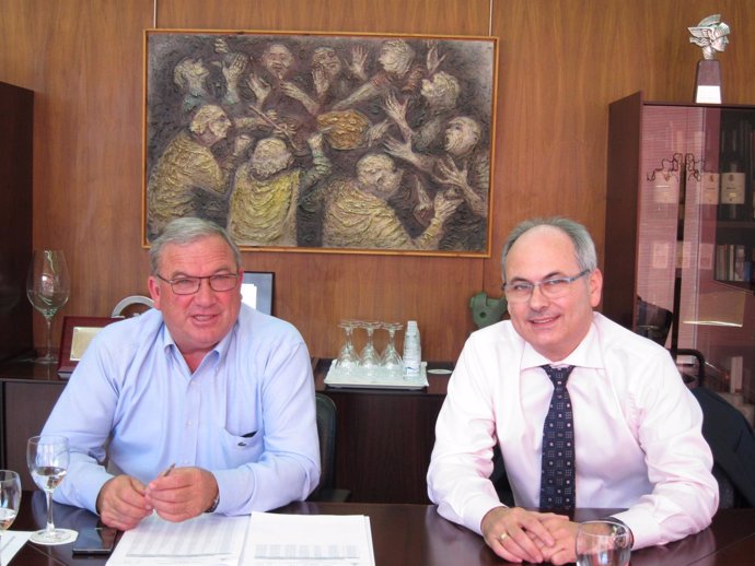 El presidente DOC Rioja, José María Daroca, y el director,José Luis Lapuente