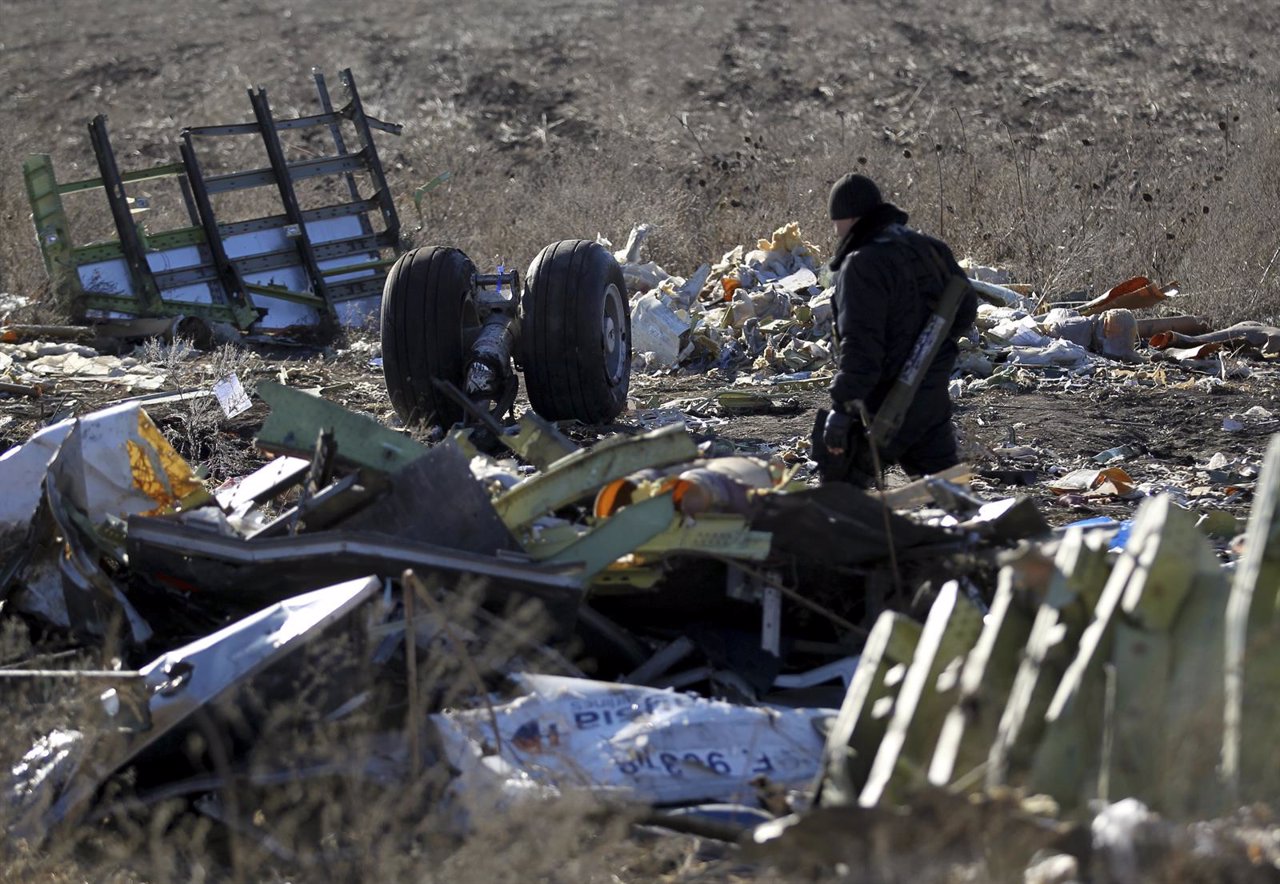 Restos del vuelo MH17, derribado en el este de Ucrania