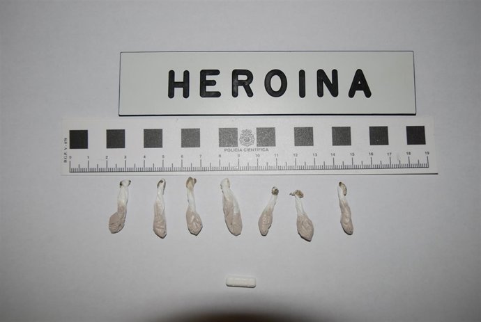 Heroina incautada por la Policía Nacional