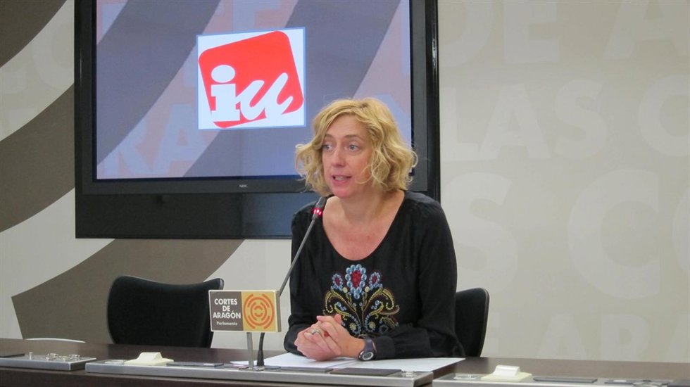 La diputada de IU, Patricia Luquin, este martes en las Cortes