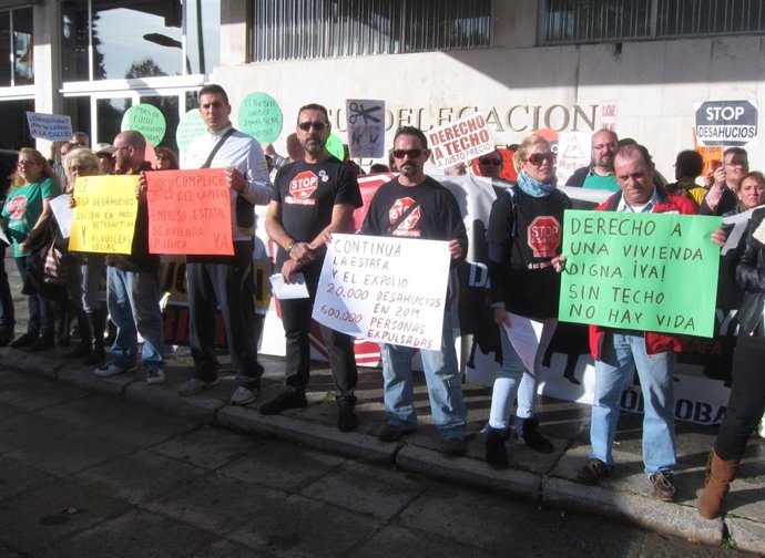 Concentración de 'Stop Desahucios'.