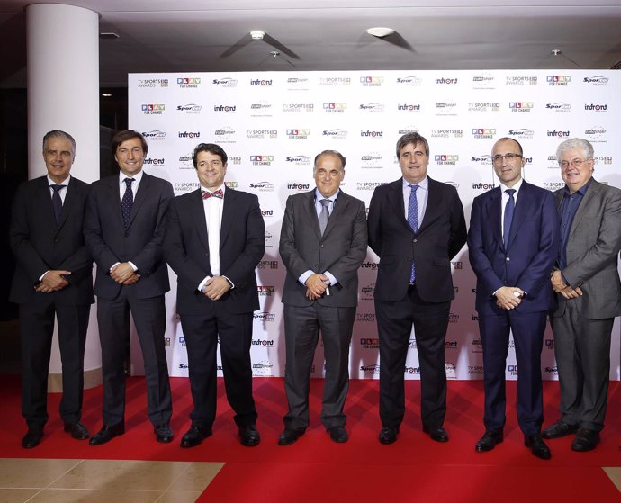 Javier Tebas y Miguel Cardenal en los TV Sports Awards