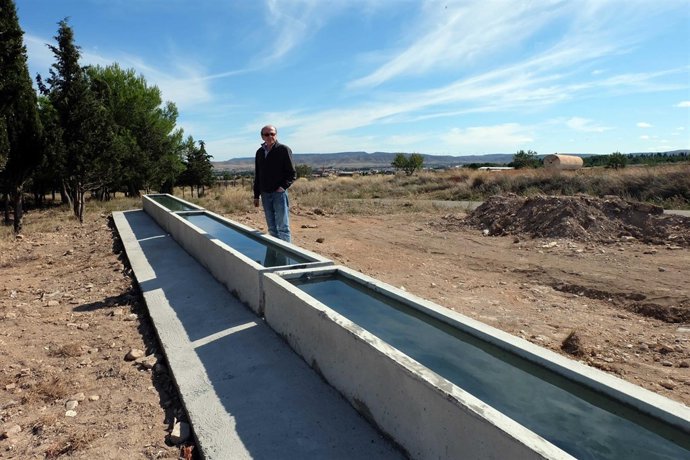 El Ayuntamiento de Tarazona construye un nuevo abrevadero en La Luesa