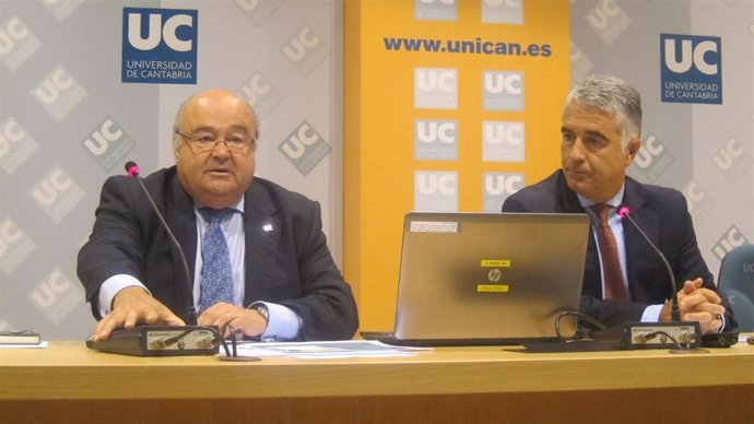 El rector con el vicerrector de Ordenación Académica