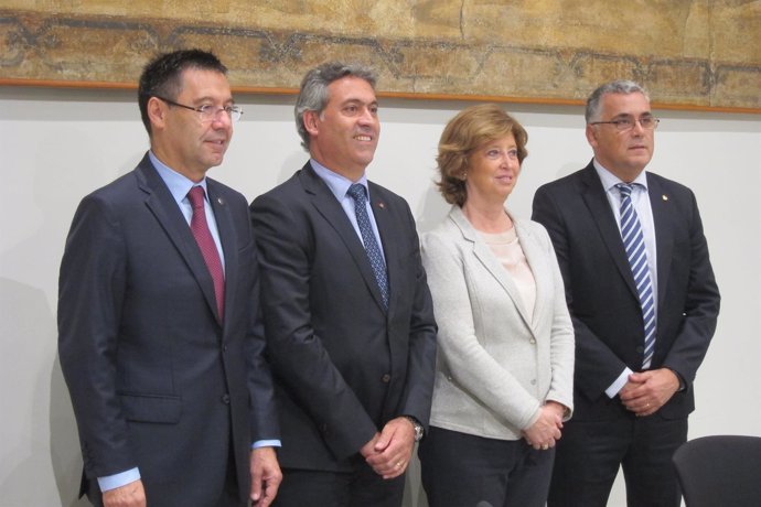 Josep Maria Bartomeu, Jordi Ciuraneta, Irene Rigau y Joan Collet