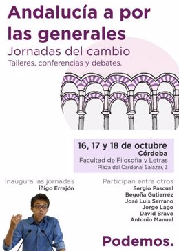 Cartel del encuentro de Podemos