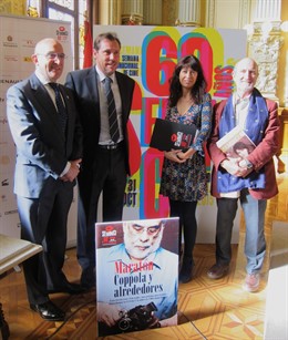 Jesús Julio Carnero, Óscar Puente, Ana Redondo y Javier Angulo en la presentació