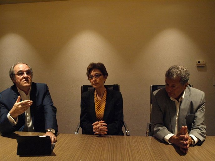 Angel gabilondo Pilar del Río y Sami Naïr  