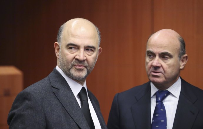 Pierre Moscovici y Luis de Guindos, 
