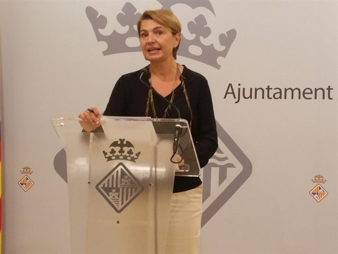 Maga Durán en un momento de la rueda de prensa