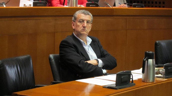 El consejero de Sanidad, Sebastián Celaya, este viernes en las Cortes de Aragón