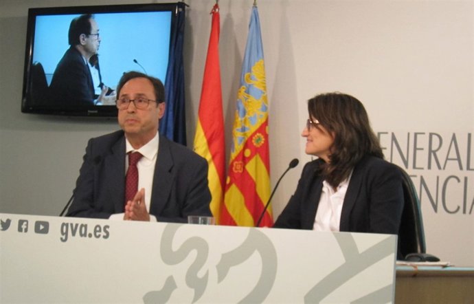 Soler y Oltra en rueda de prensa