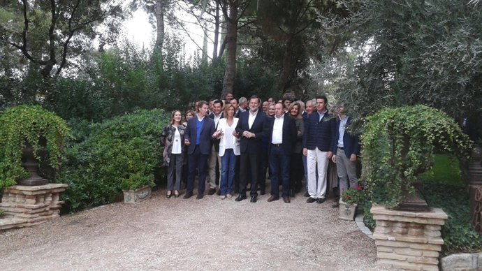 Principales dirigentes del PP en el acto 'CumPPlimos'.