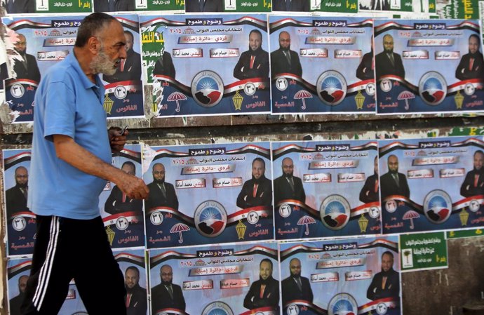 Carteles electorales en Egipto  