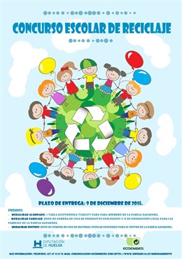 Cartel de concurso de reciclaje en Huelva