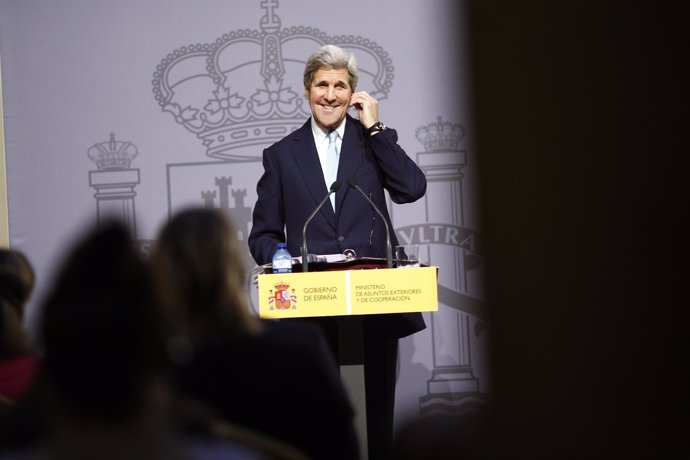 Rueda de Prensa en Madrid del secretario de Estado de EEUU, John Kerry