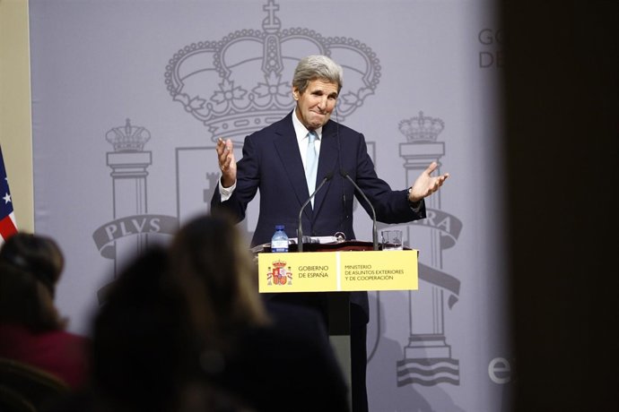 Rueda de Prensa en Madrid del secretario de Estado de EEUU, John Kerry