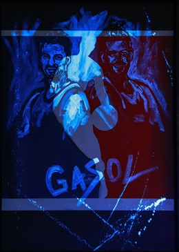 Cuadro de Marcos Tamargo sobre los hermanos Gasol