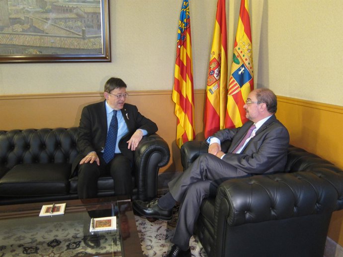 Ximo Puig y Javier Lambán se han reunido este lunes en Zaragoza
