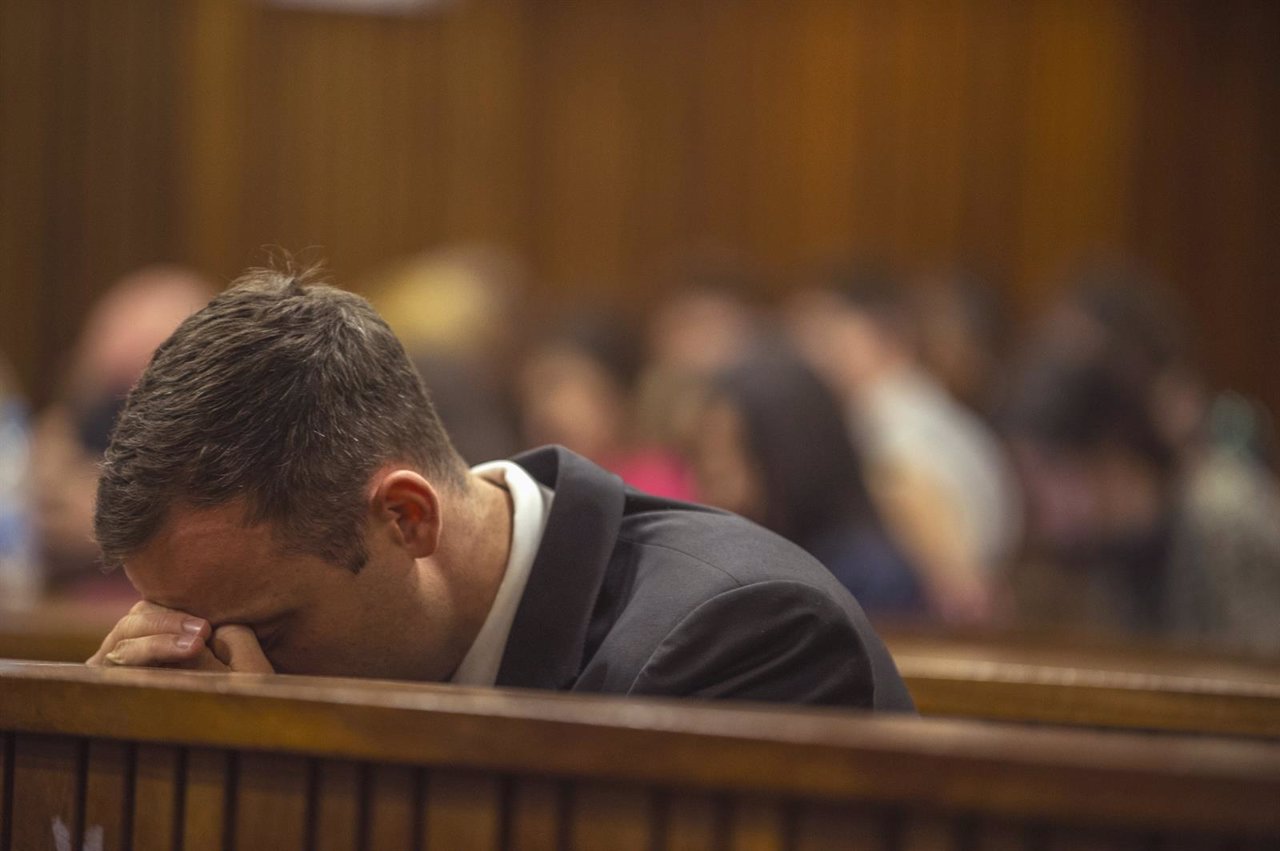 Olympic and Paralympic track star Oscar Pistorius attends his sentencing hearing