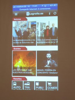 Imagen de la nueva app municipal 'Logroño.Es'