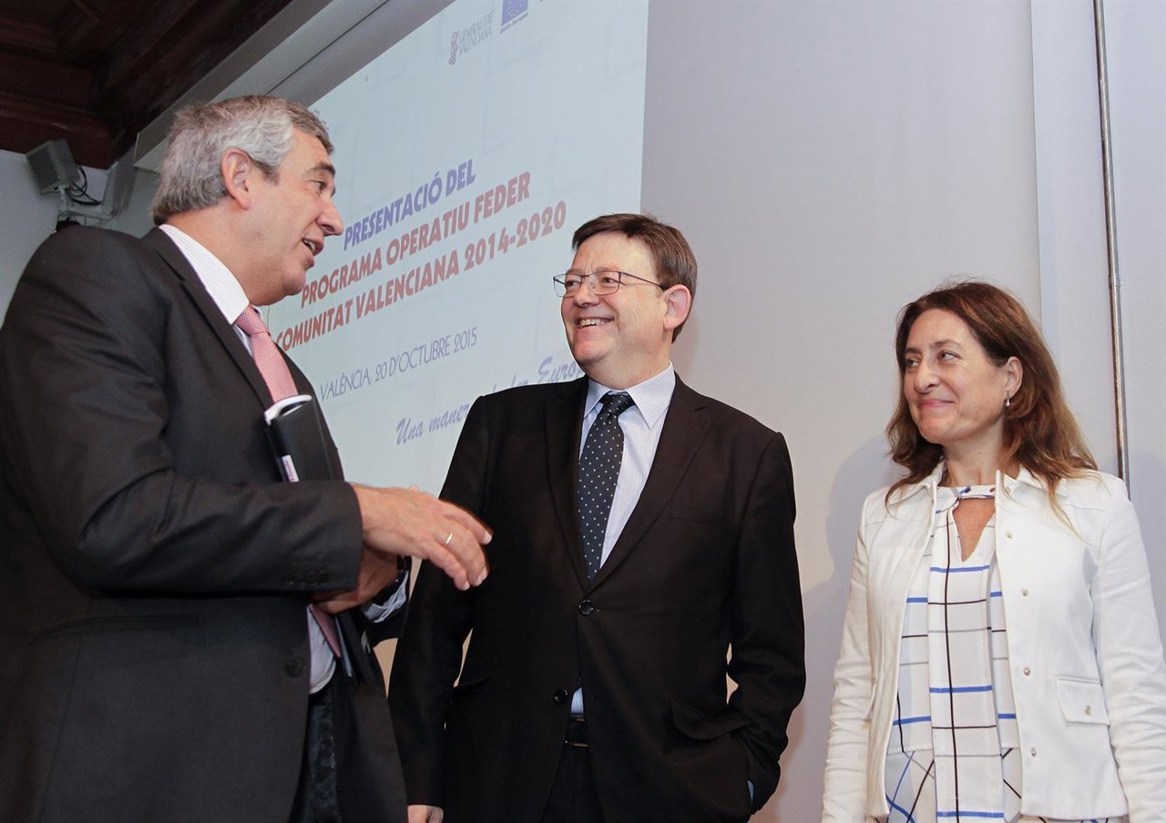 Ximo Puig en la presentación del Programa de Fondos Feder 