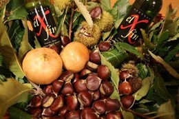 Castañas frío puesto castaña feria yunquera málaga 