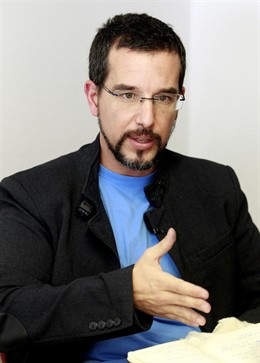 Sergio Pascual, de Podemos, en una entrevista a Europa Press