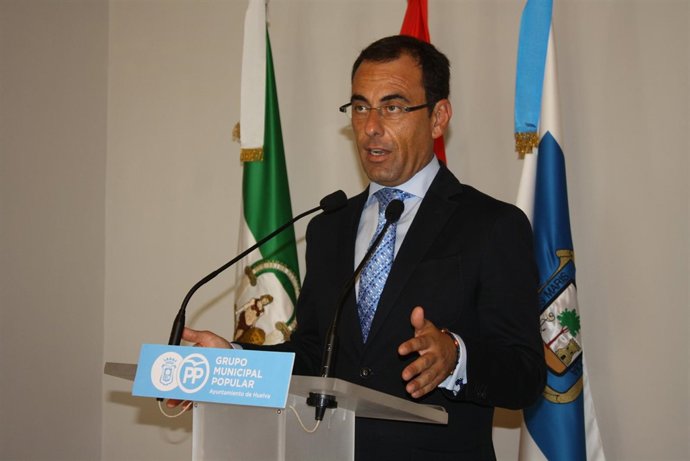 El portavoz del PP en el Ayuntamiento de Huelva, Ángel Sánchez. 