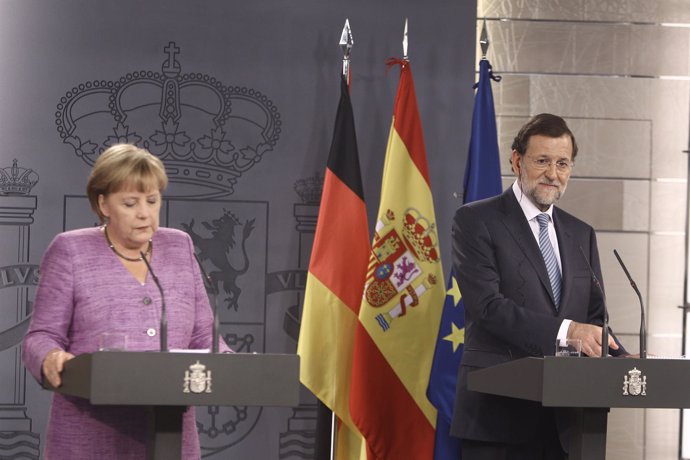 Rajoy y Merkel en La Moncloa