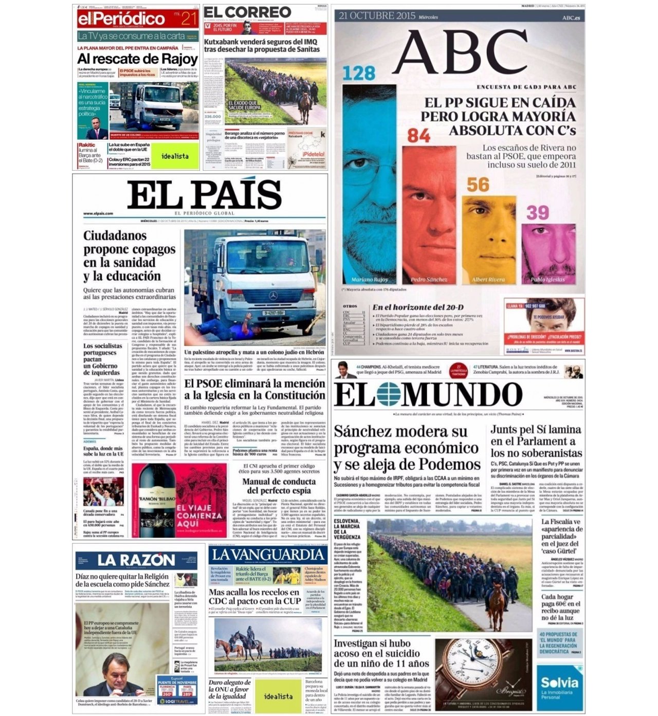 Portadas de diarios