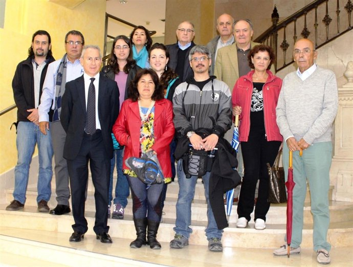 El presidente de la CHS, Miguel Ángel Ródenas, junto a la delegación chilena